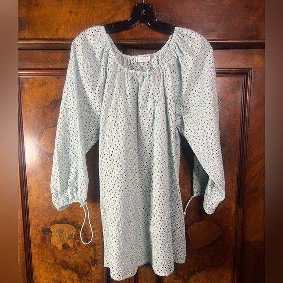 EUC MARYSIA- MOAB OFF-SHOULDER BRODERIE ANGLAISE DRESS. Size See Measurements - Picture 3 of 7